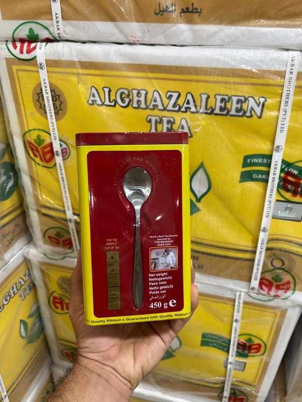 چای دوغزال ساده ۴۵۰ گرمی اصل قوطی فلزی قاشق دار