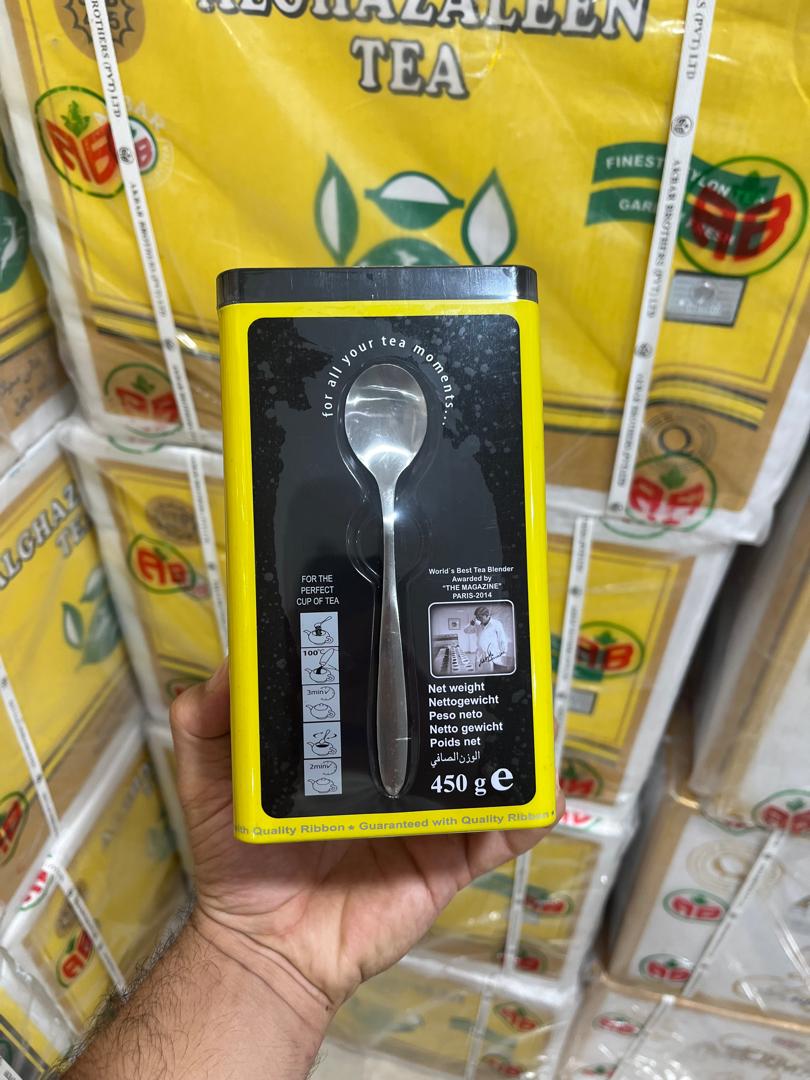 خرید چای دوغزال عطری ۴۵۰ گرم قوطی فلزی قاشق دار