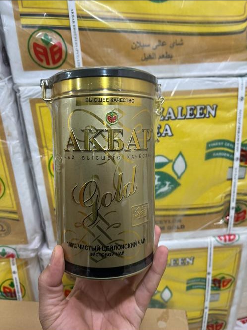 خرید چای اکبر گلد قوطی ۴۵۰ گرم