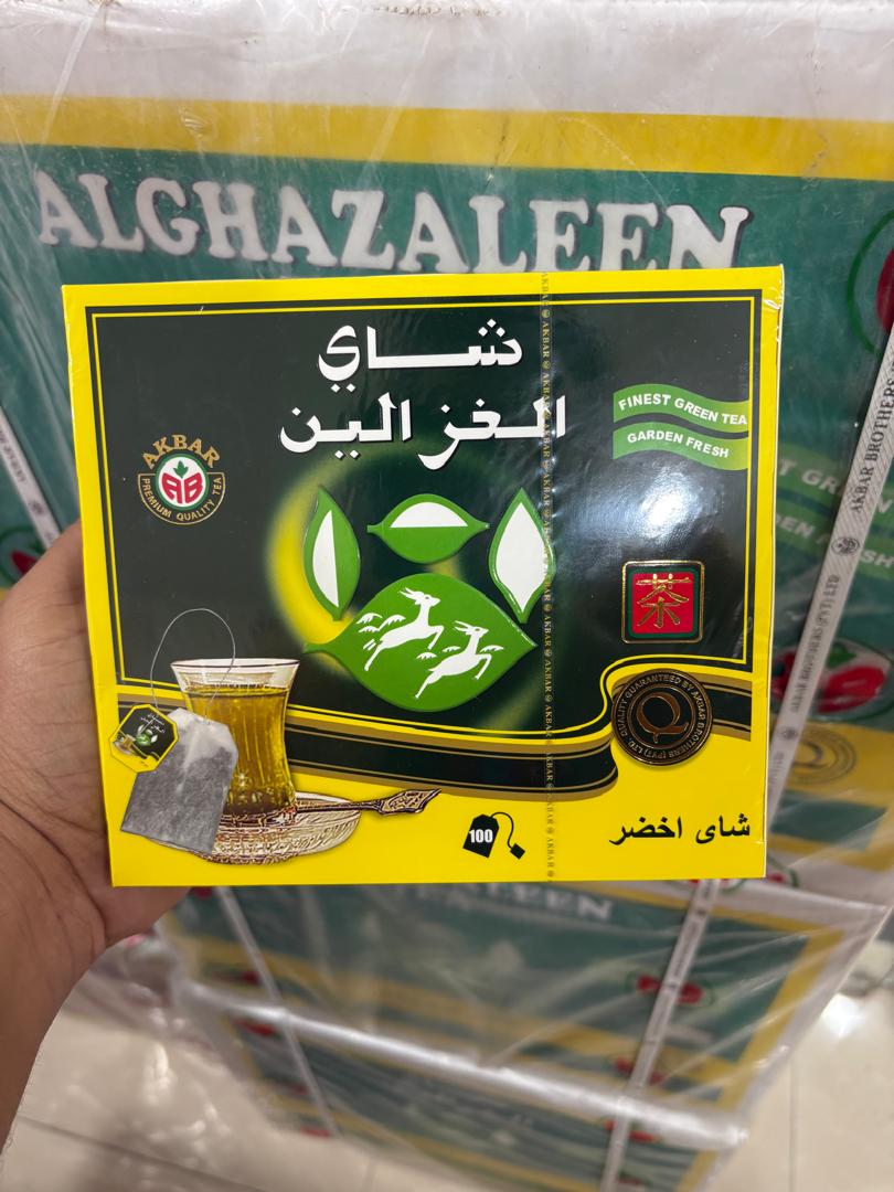 خرید چای سبز کیسه ای الغزالین ۱۰۰ عددی