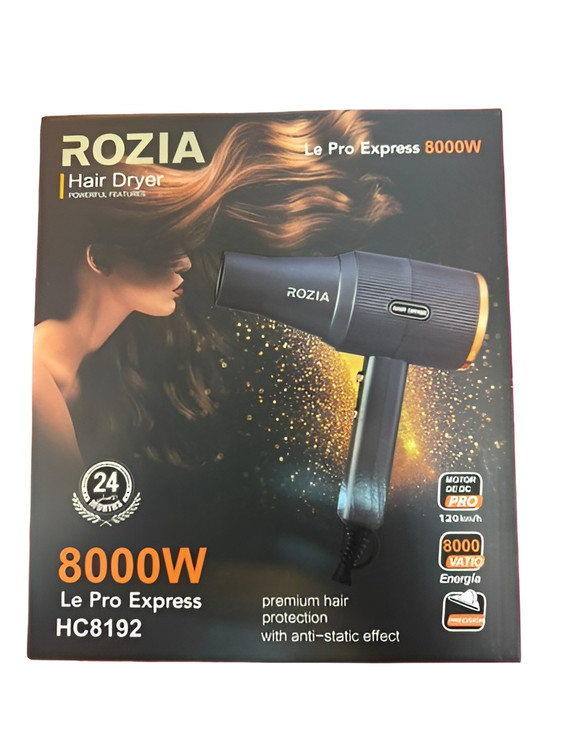 سشوار حرفهای روزیا مدل HC8192 توان 8000 وات سری Le Pro Express