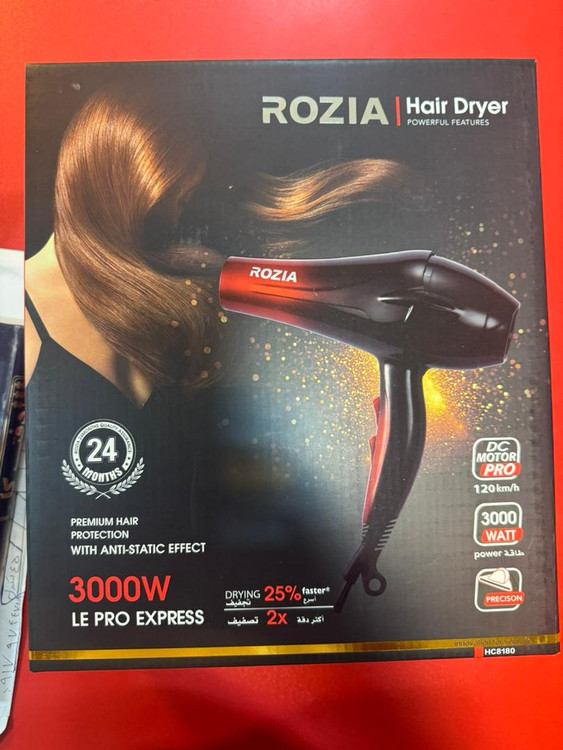 خرید سشوار ROZIA HC8130 پرقدرت 3000 وات با قابلیت ضد وز مو