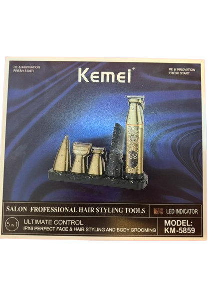 خرید ست ماشین اصلاح کیمی KM-5859 ضد آب مناسب اصلاح حرفهای و خانگی